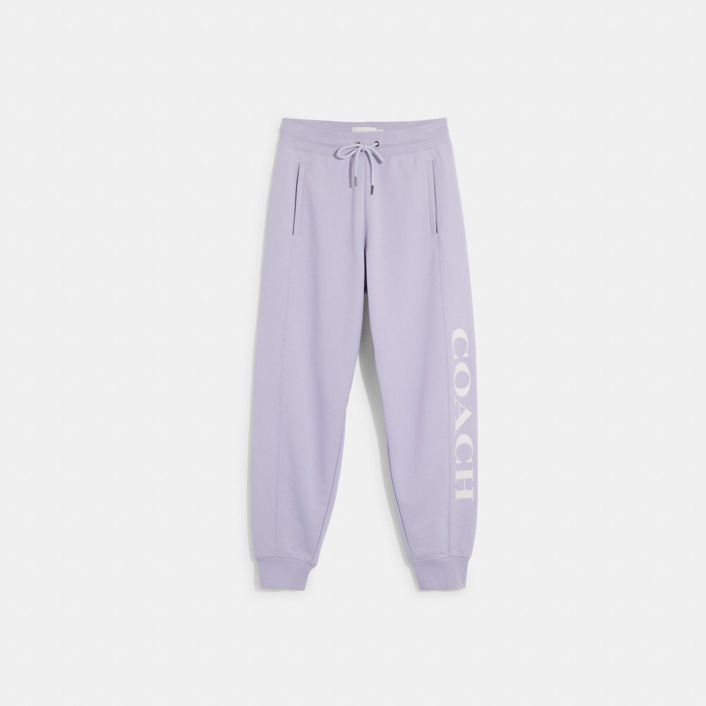 Coach Lavender Logo Joggers